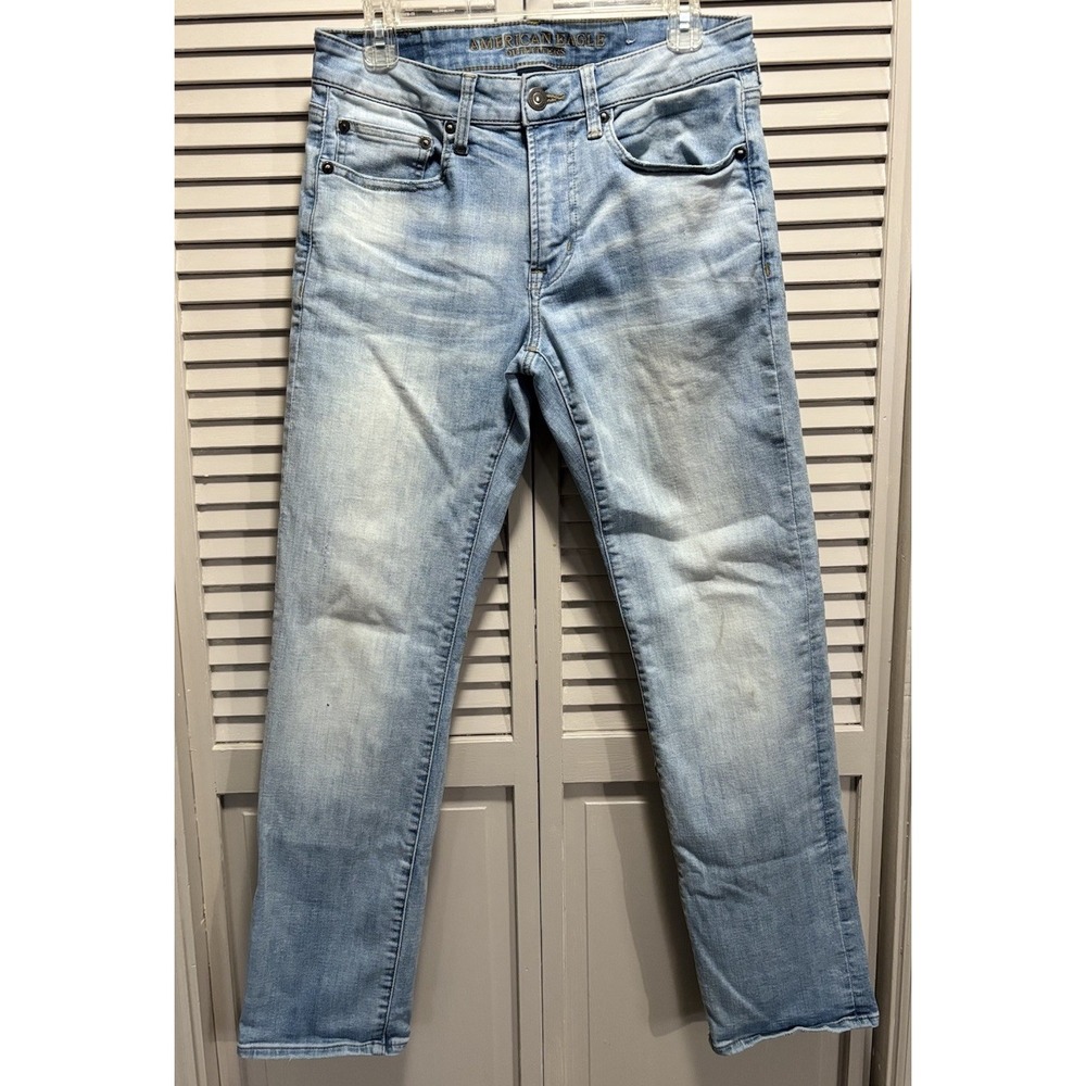 American Eagle Denim Jeans Extreme Flex 4 Straight  Mid Rise Size 31x32 Pockets